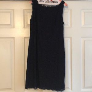 Lace dress, high neck, zip up Low back